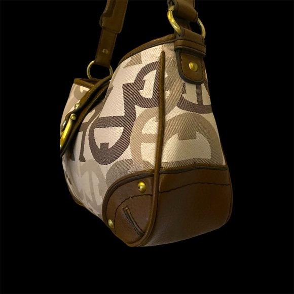 Etienne Agnier Canvas and Leather Satchel Handbag - Picture 3 of 12